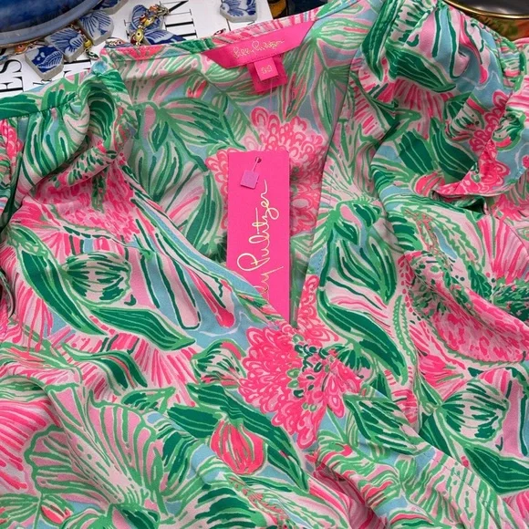 🆕 LILLY PULITZER 🧿 NWT Taviana Stretch Dress, Coming in Hot Blue Horizon, Sz00
